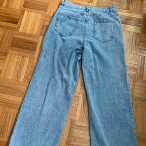 Acid Wash High-Rise Wide leg jeans
